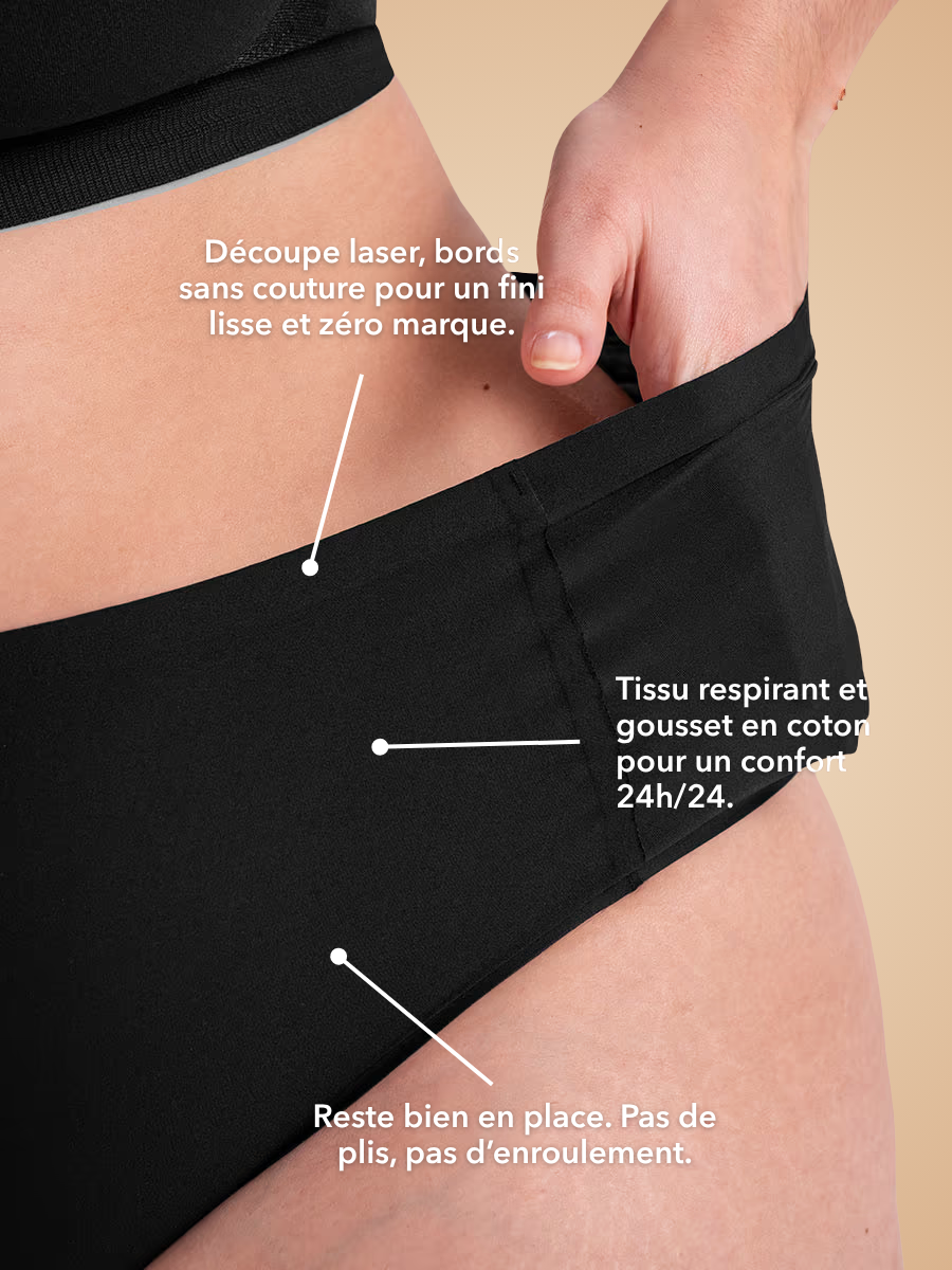 Culotte 0 couture | Effet mémoire de formes, zéro irritation, zéro ajustement
