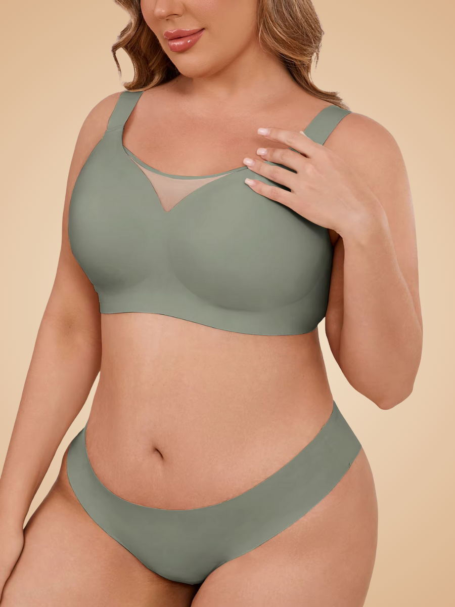 Soutien-gorge décolleté sans armatures | Effet Push-up, sans bourrelets, maintient parfait