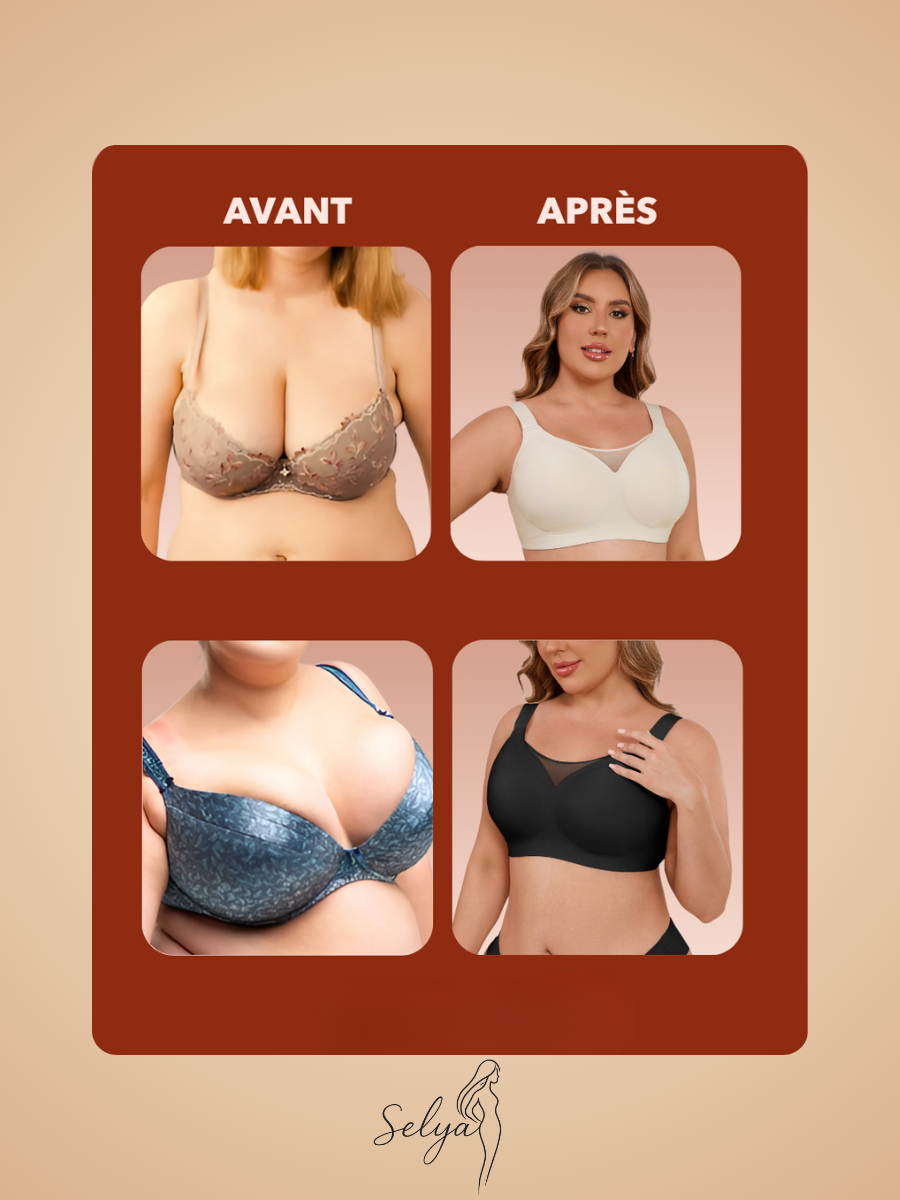Soutien-gorge décolleté sans armatures | Effet Push-up, sans bourrelets, maintient parfait