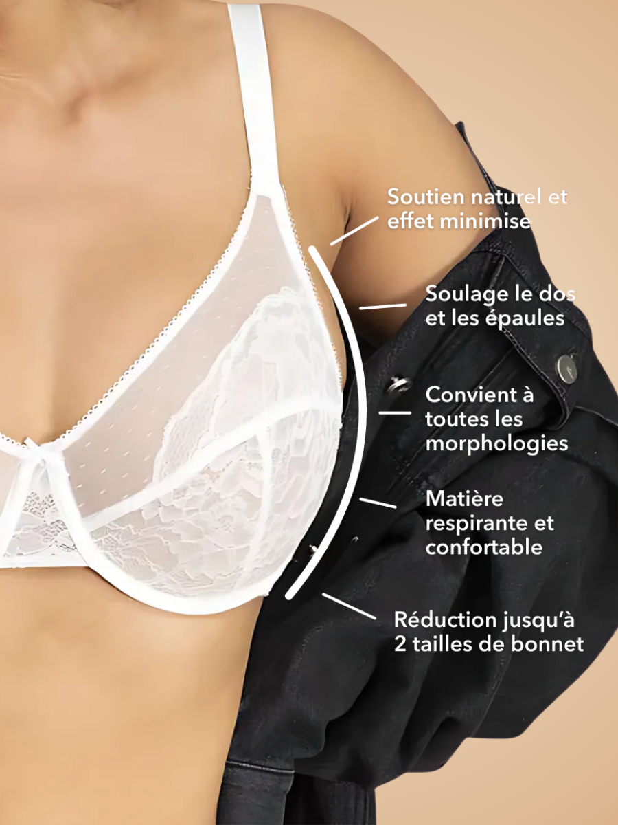 Soutien-gorge à buste ouvert | Effet poitrine réduite, sans la tasser