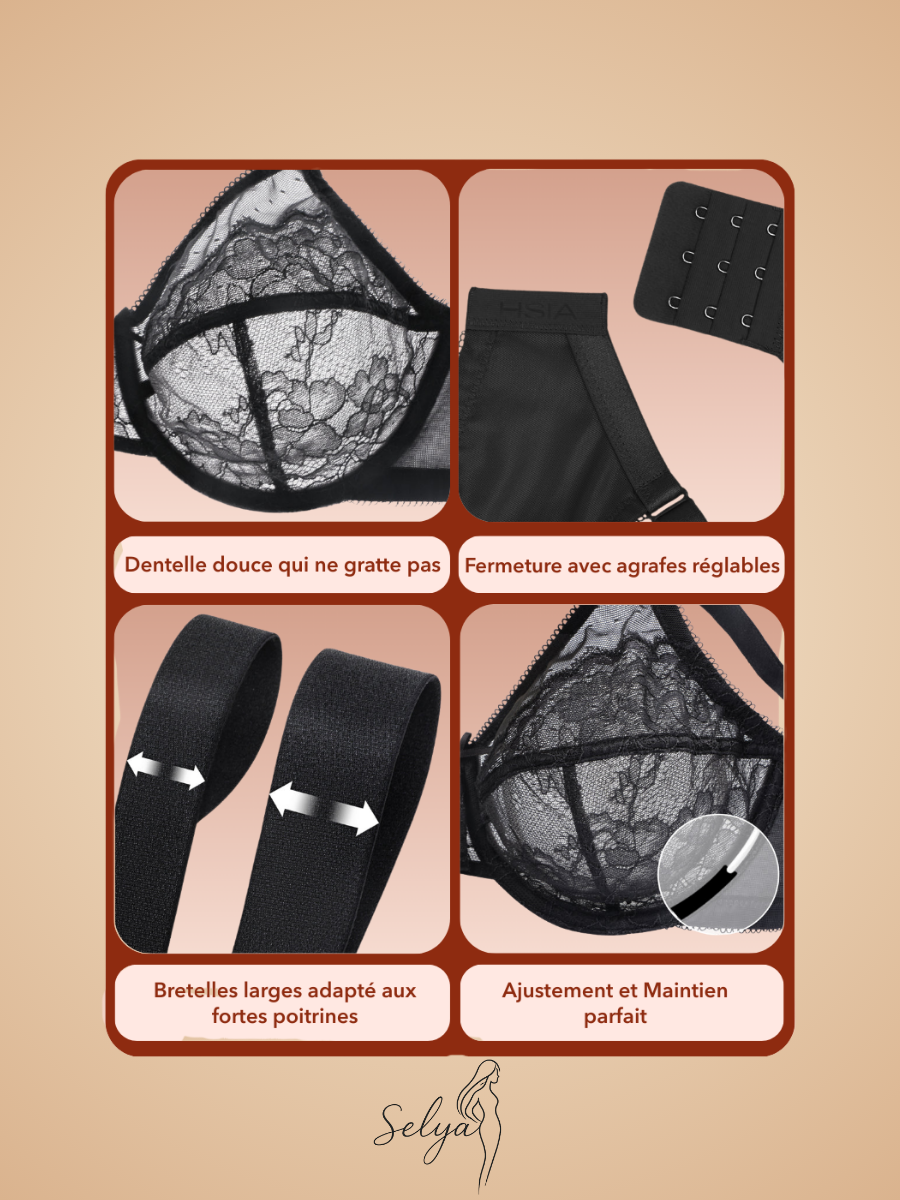 Soutien-gorge à buste ouvert | Effet poitrine réduite, sans la tasser